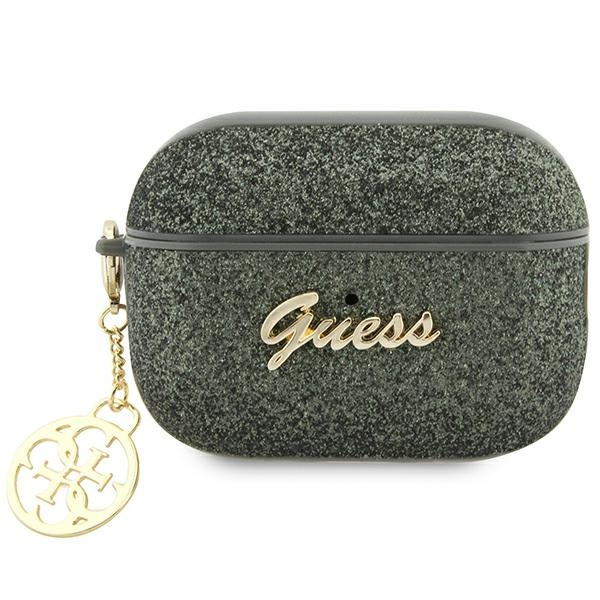 Guess GUAP2GLGSHA Apple AirPods Pro 2 khaki Glitter Flake 4G Charm