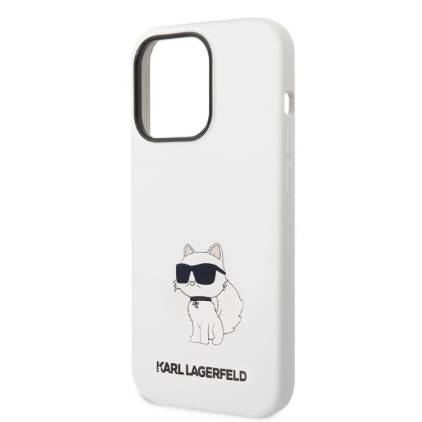 Karl Lagerfeld KLHCP14LSNCHBCH Apple iPhone 14 Pro hardcase white Silicone Choupette