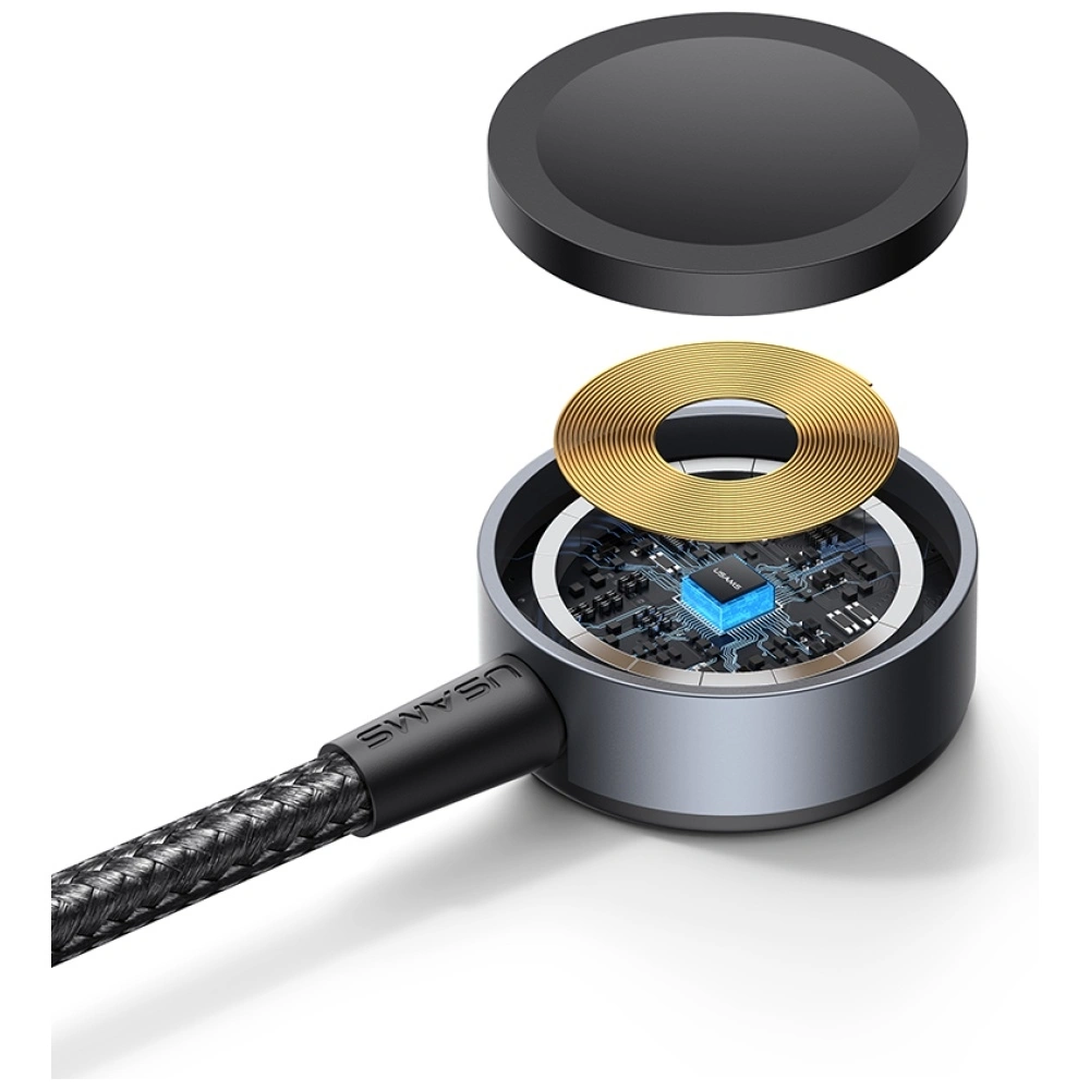 Kabel USAMS Huan Series SJ754 3w1 72W USB-C / USB-C 60W, USB-C 12W + ładowarka do zegarka 2.5W tarnish