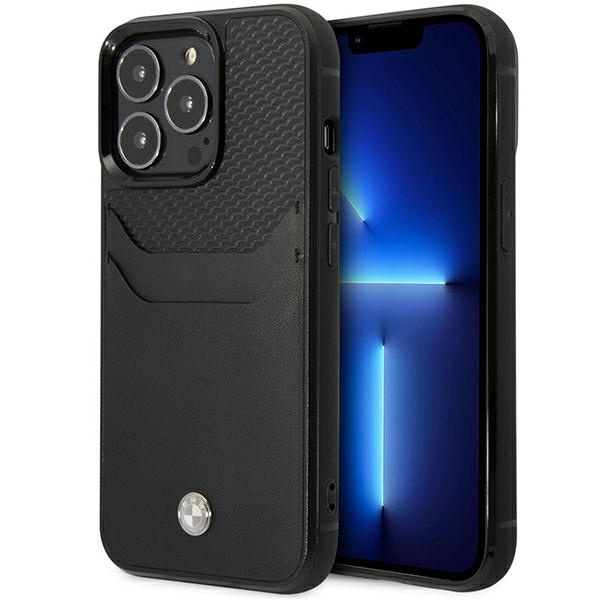 BMW BMHCP14L22RSEPK Apple iPhone 14 Pro black Leather Card Slot