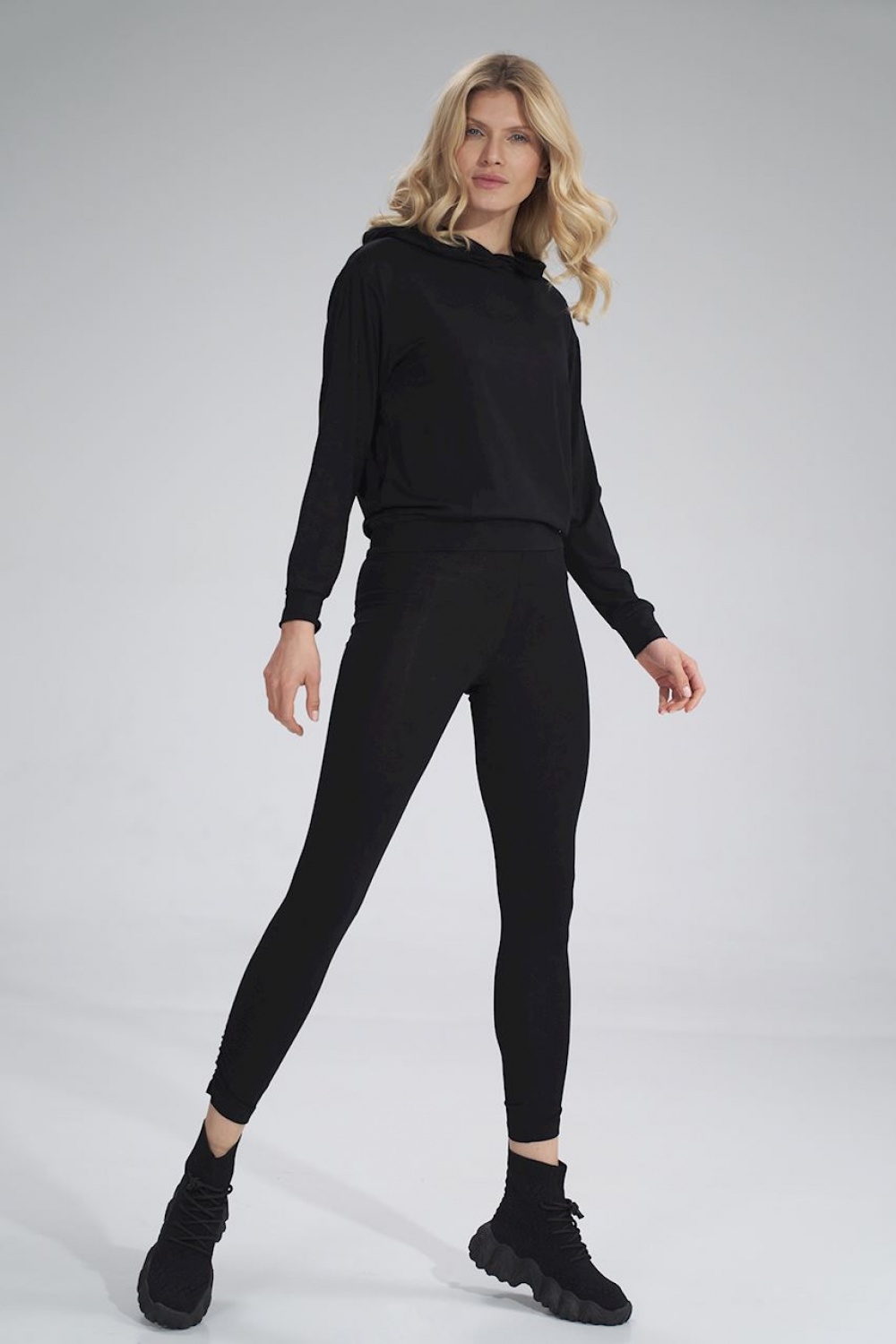 Long leggings model 155965 Figl black Ladies
