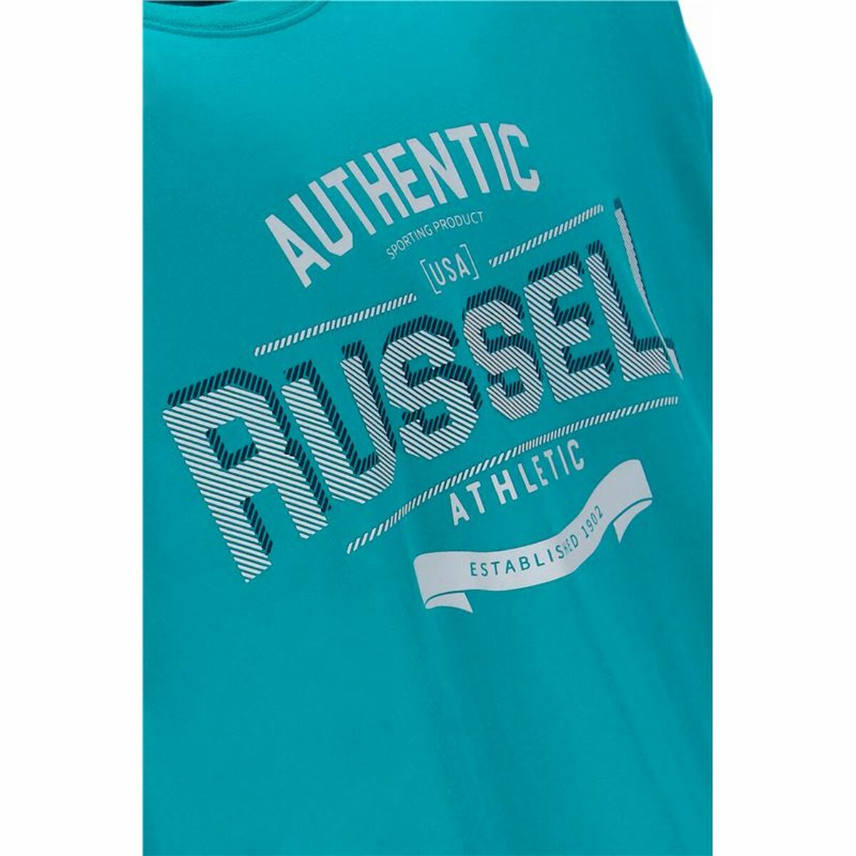 Short Sleeve T-Shirt Russell Athletic Amt A30081 Aquamarine Men