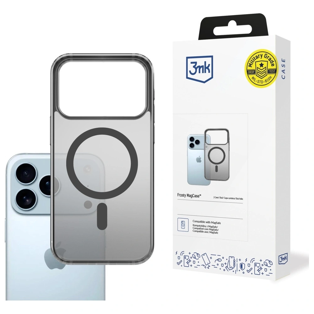 Etui 3MK Frosty MagCase do Apple iPhone 17 Pro czarny