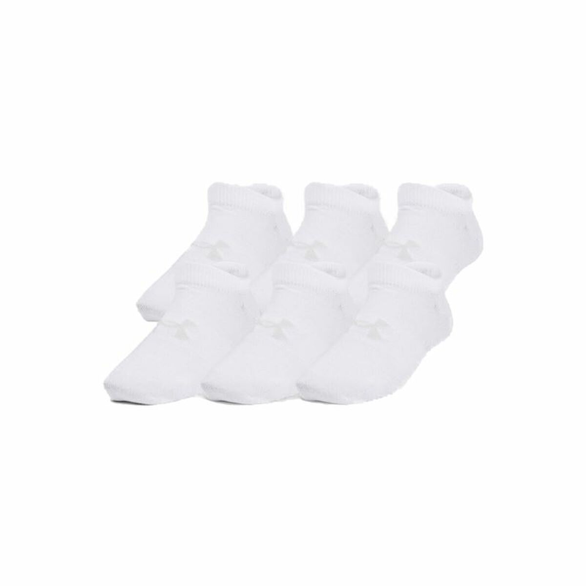 Sports Socks Under Armour Essential No Show 6 Units White