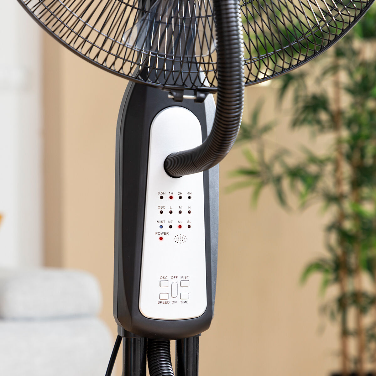 Nebuliser Pedestal Fan with Remote Control InnovaGoods Mistinn Black 90 W 2,8 L Nebuliser Pedestal Fan with Remote Control InnovaGoods Mistinn Black 90 W 2,8 L