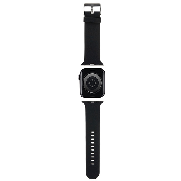 Karl Lagerfeld KLAWLSLKCNK Apple Watch 4/5/6/7/SE/8/9/Ultra 44/45/49mm strap 3D Rubber Karl&Choupette Heads black