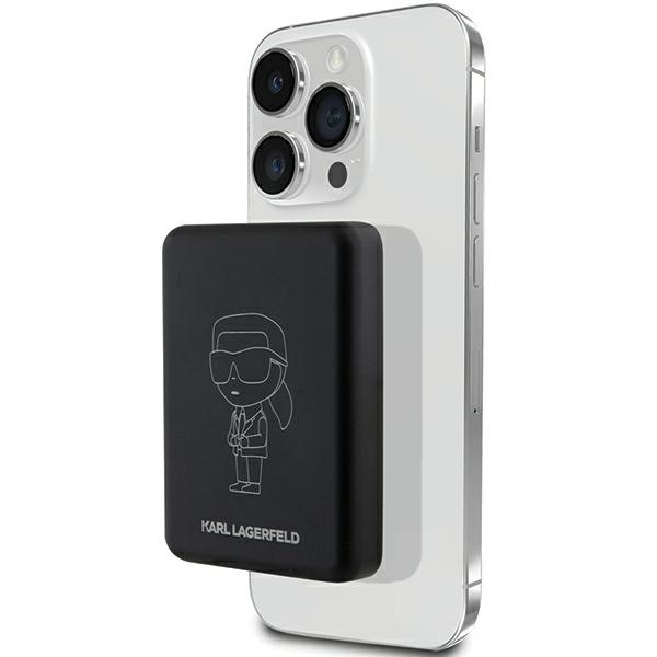 Karl Lagerfeld KLPBM5KIOTTGK 15W 5000mAh induction powerbank Outline Ikonik MagSafe black