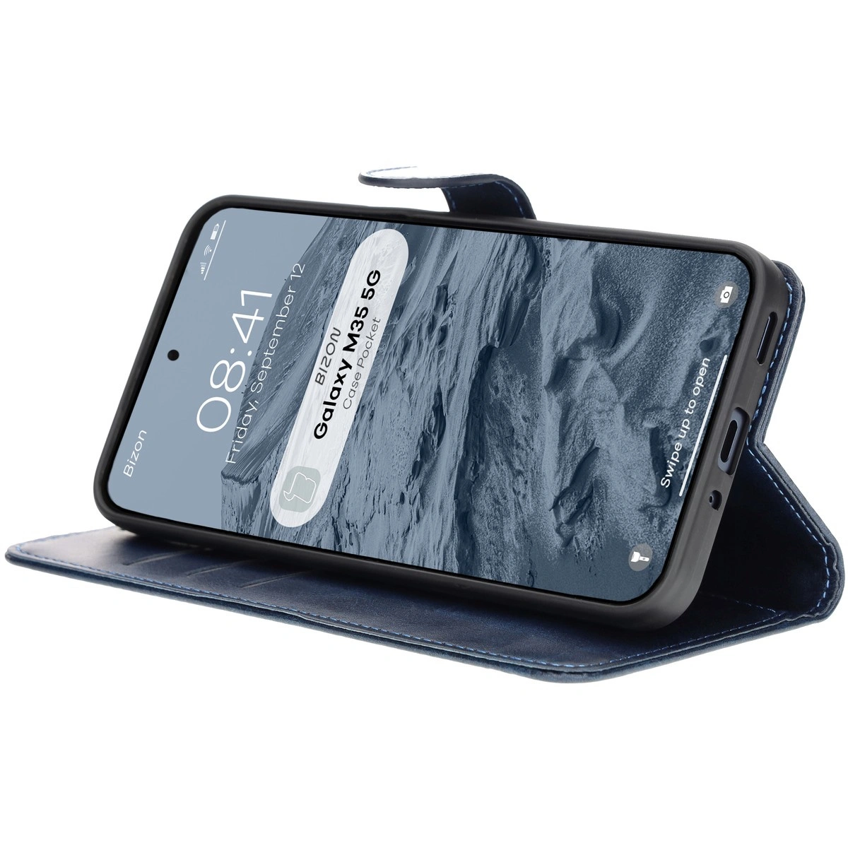 Bizon Case Pocket Samsung Galaxy M35 5G navy blue
