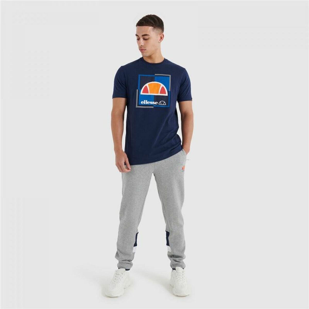 Men’s Short Sleeve T-Shirt Ellesse Michaelo Navy Blue