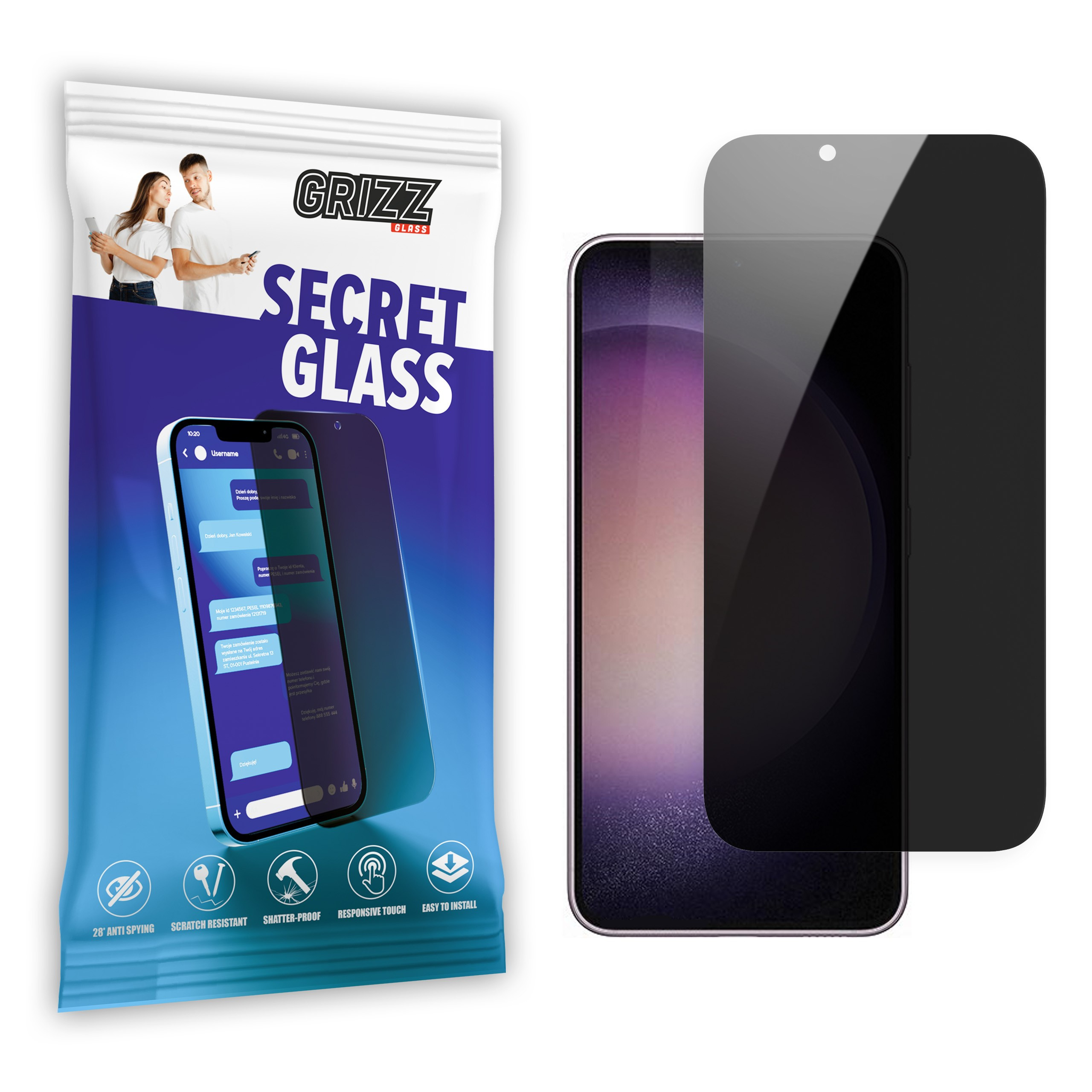 GrizzGlass SecretGlass Samsung Galaxy S23