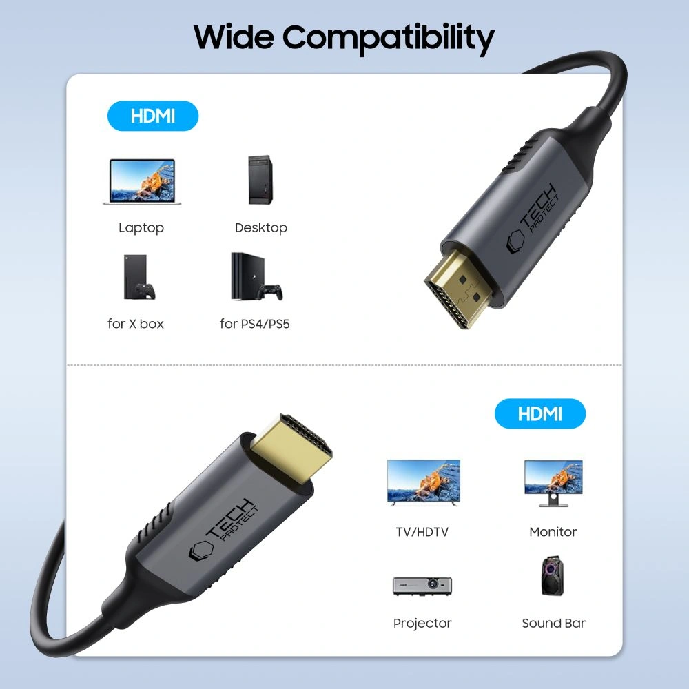 Tech-Protect Ultraboost Cable HDMI / HDMI 2.1 4K 120Hz / 8K 60Hz 200cm Black