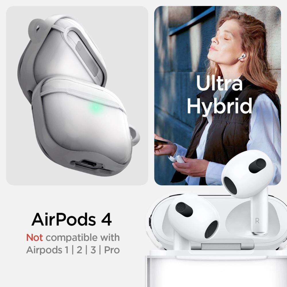 Spigen Ultra Hybrid Apple AirPods 4 Jet White