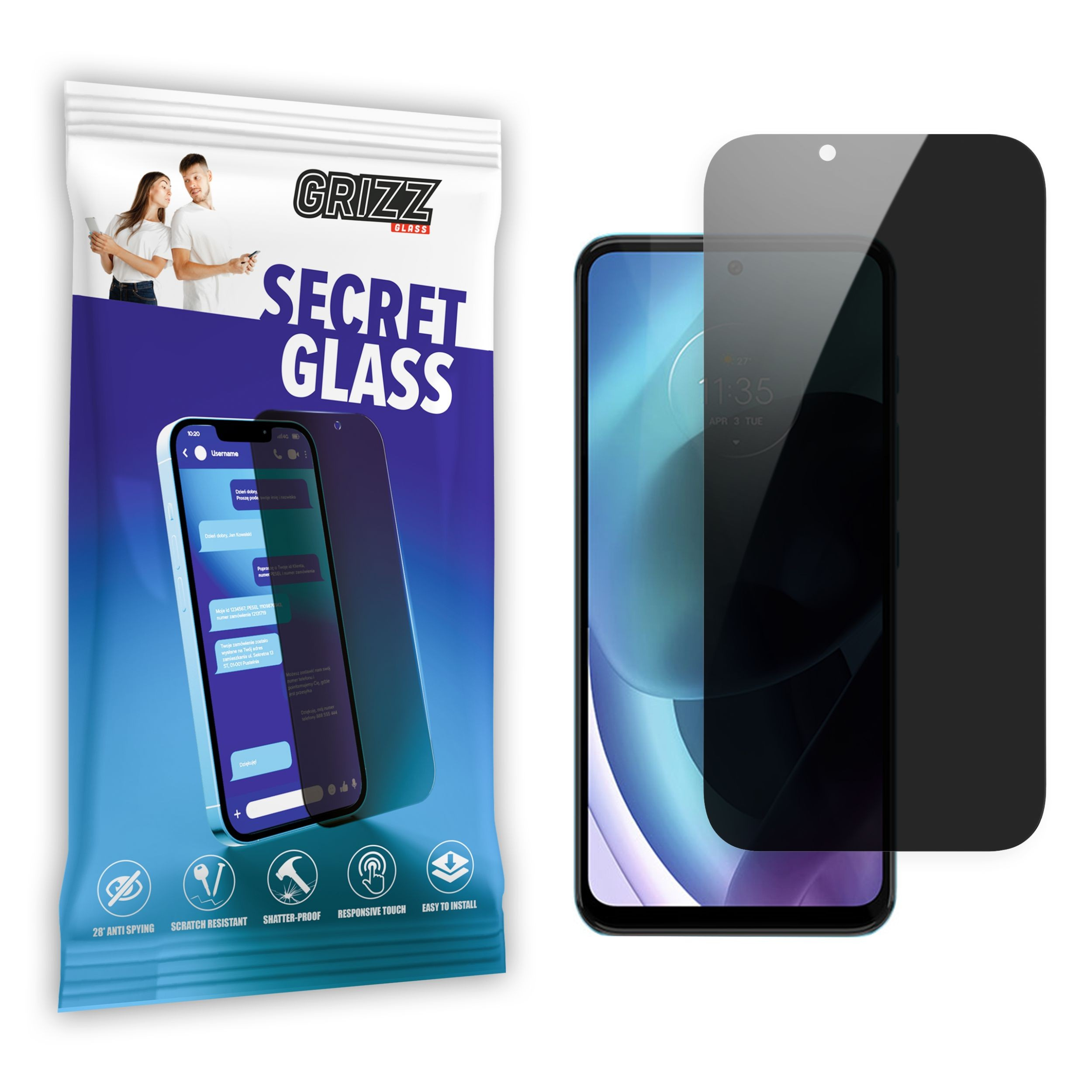 GrizzGlass SecretGlass Motorola Moto G71