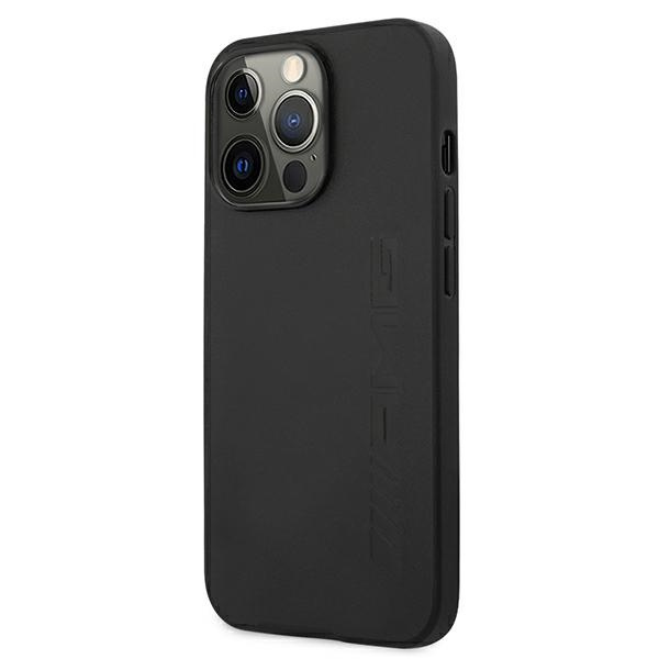 Mercedes AMG AMHCP13LDOLBK Apple iPhone 13 Pro black hardcase Leather Hot Stamped
