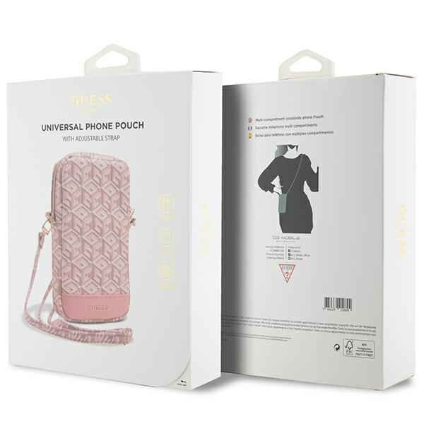 Guess GUWBZPGCSPGP Zip GCube Bottom Stripe pink