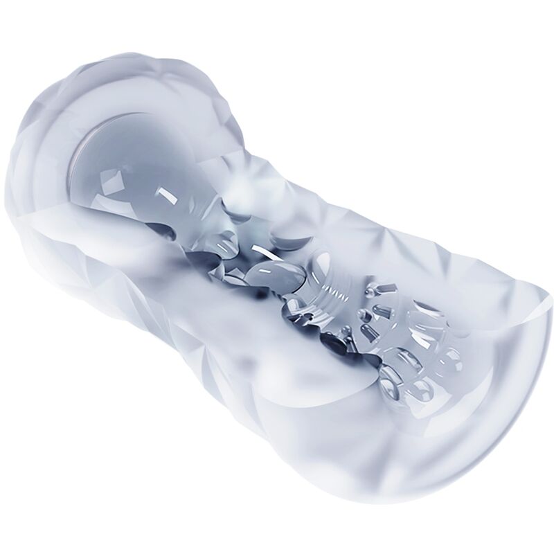 PRETTY LOVE - FANTASY MALE MASTURBATOR WITH INTERNAL SPIRAL AND BALLS TRANSPARENT
