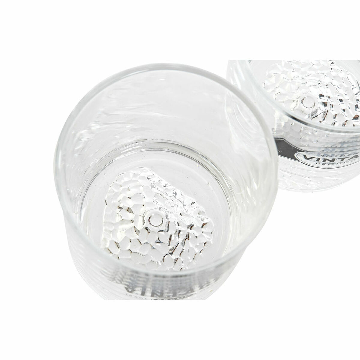 Set of glasses DKD Home Decor Crystal Transparent Dark grey Stone 320 ml 6 Pieces