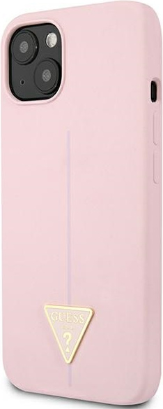 Guess GUHCP13SSLTGU Apple iPhone 13 mini purple hardcase Silicone Triangle