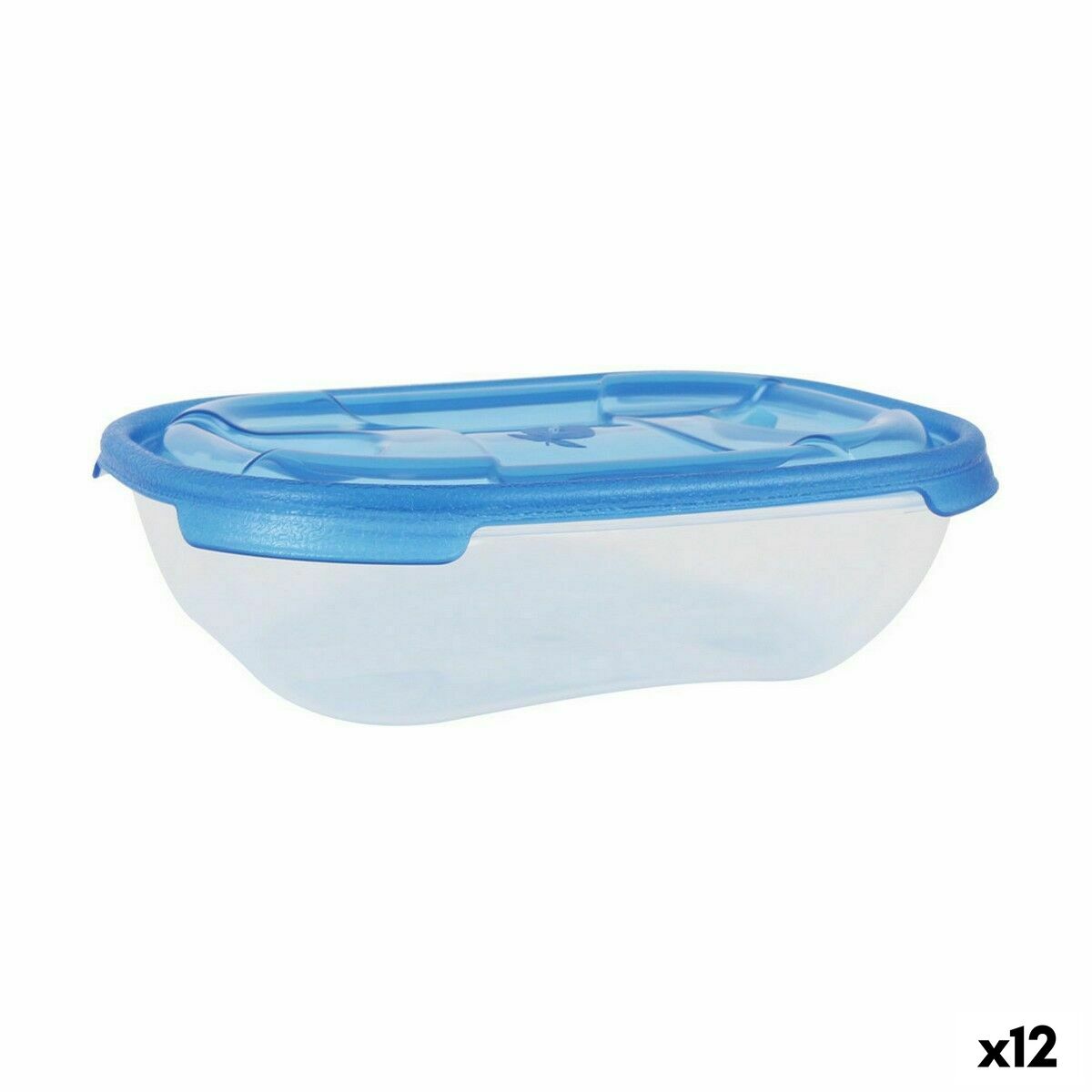Set of lunch boxes Tontarelli Nuvola 500 ml Blue Rectangular 4 Pieces (12 Units) Set of lunch boxes Tontarelli Nuvola 500 ml Blue Rectangular 4 Pieces (12 Units)