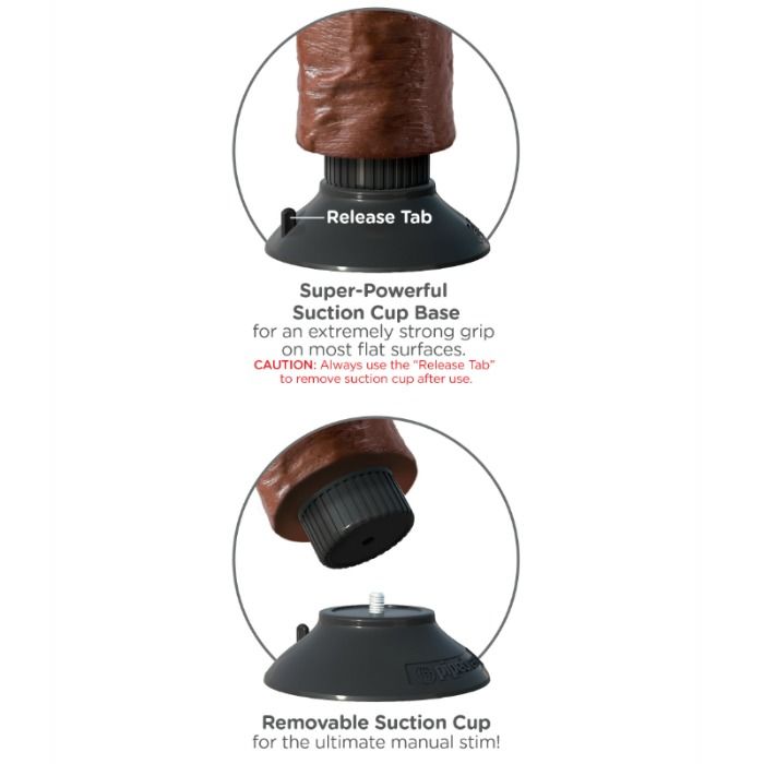 KING COCK - VIBRATING COCK BROWN 20.32 CM