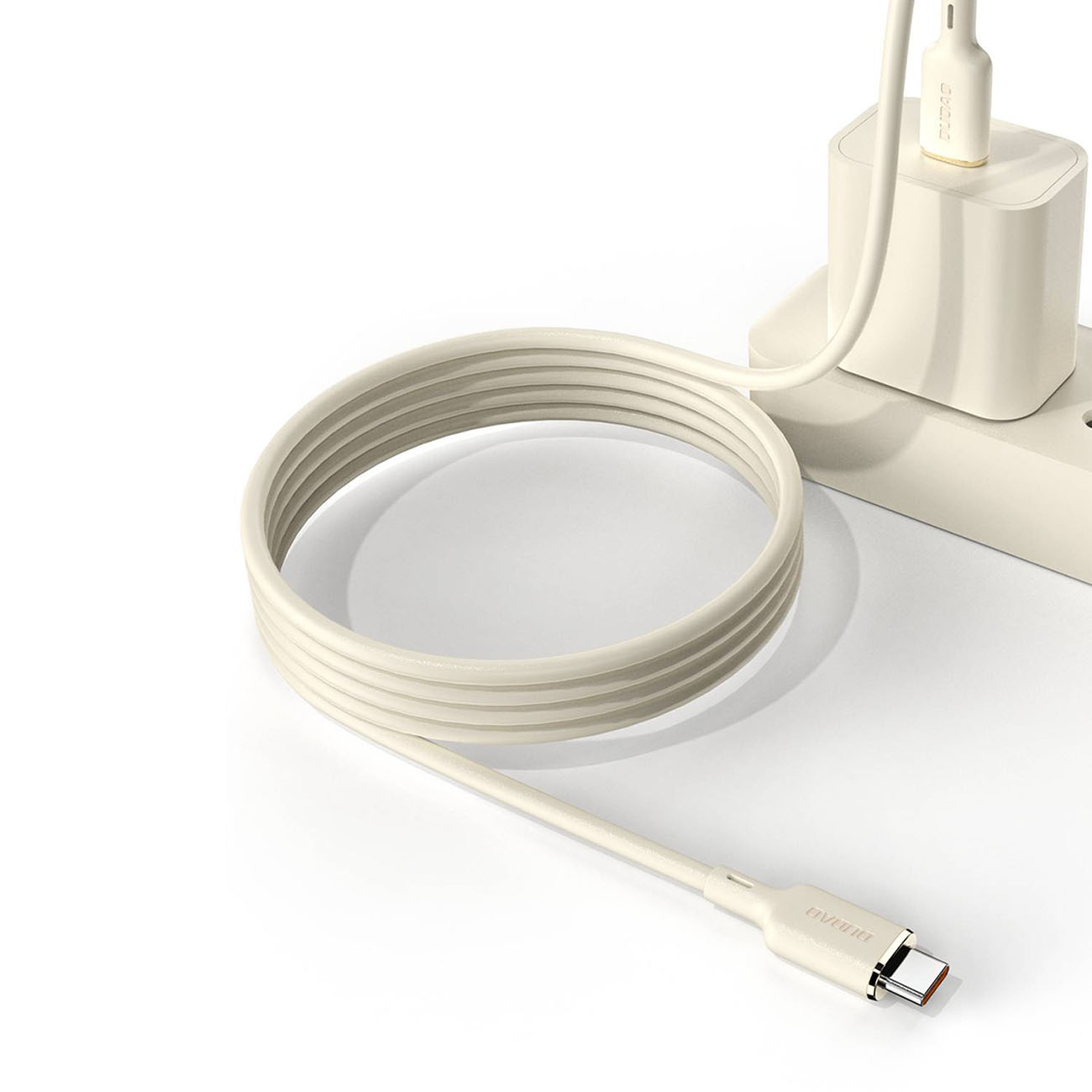 Dudao L7SF 2in1 cable USB-C / USB-C, Lightning 100W 1.2m beige