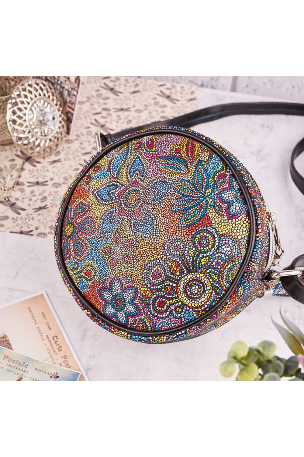  Natural leather bag model 173154 Hurtownia Galanter  multicolor