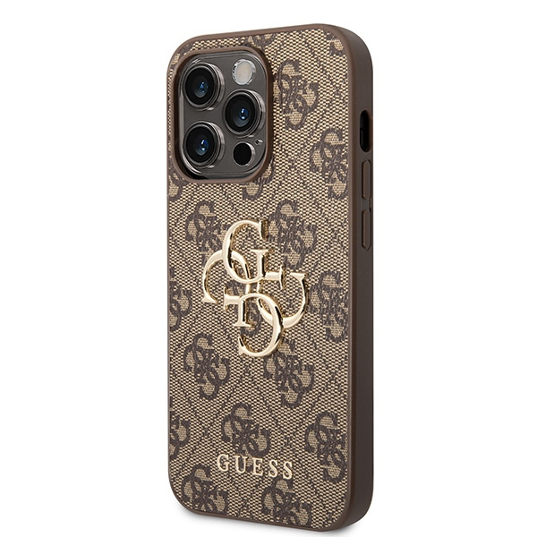 Guess GUHCP15X4GMGBR Apple iPhone 15 Pro Max hardcase 4G Big Metal Logo brown