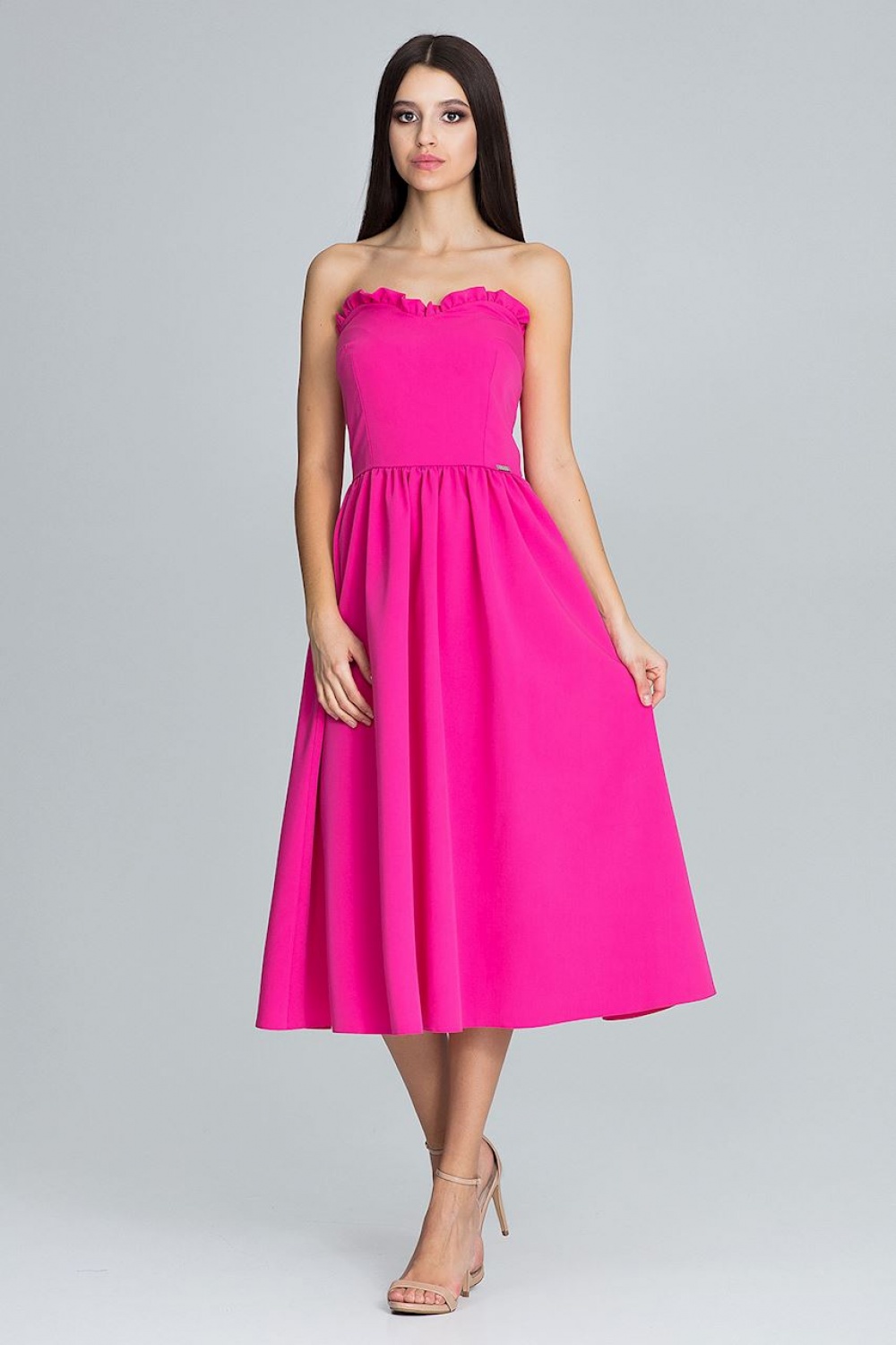 Sukienka Model M602 Fuksja - Figl Różowy Damska