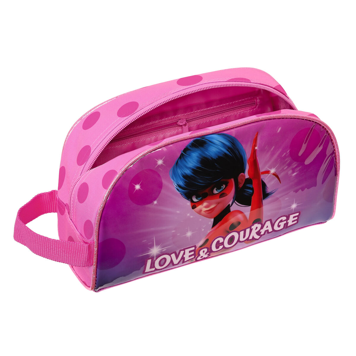 School Toilet Bag Lady Bug Fuchsia (26 x 16 x 9 cm)