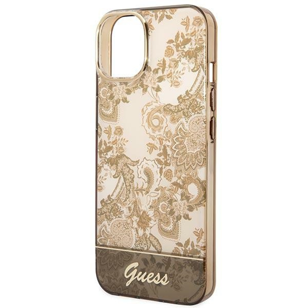 Guess GUHCP14MHGPLHC Apple iPhone 14 Plus ochre hardcase Porcelain Collection