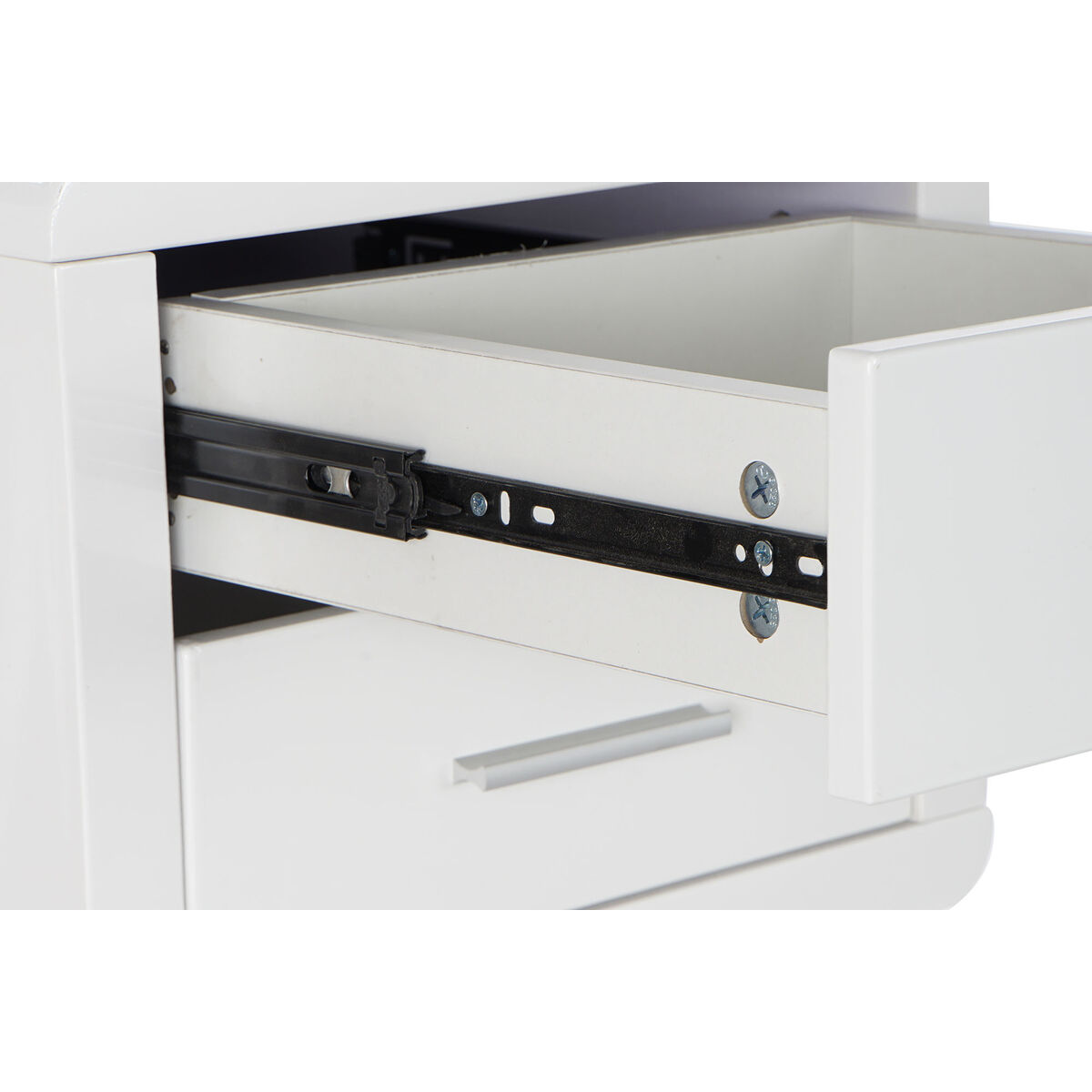 Desk DKD Home Decor White Silver Metal MDF Wood 120 x 55 x 76 cm