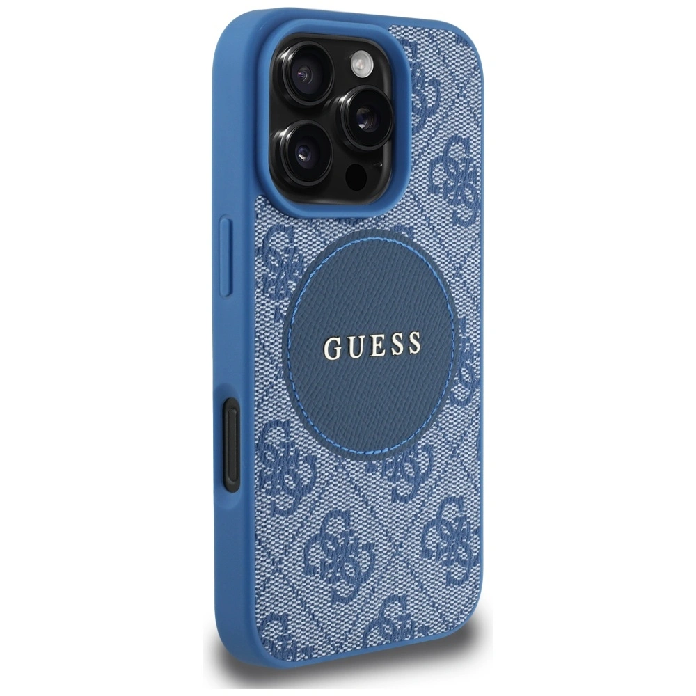Guess 4G Circle Classic Logo MagSafe Apple iPhone 16 Pro Max blue