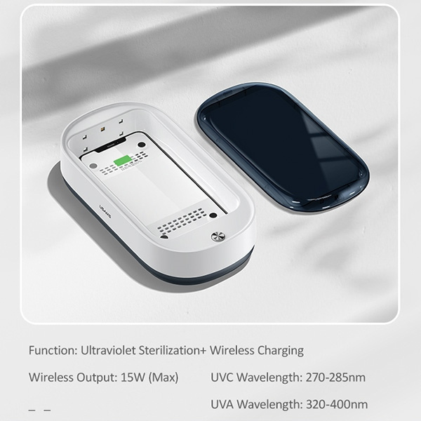 USAMS UV-C Sterilizer With Wireless Charging 15W white ZB151XDH01 (US-ZB151)