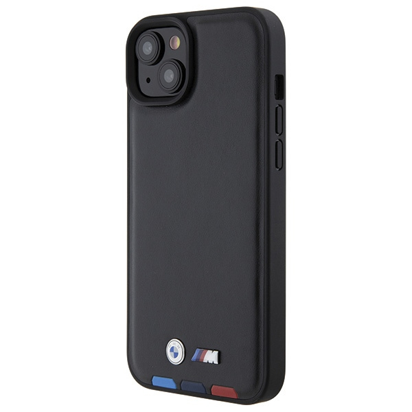 BMW BMHCP15M22PTDK Apple iPhone 15 Plus / 14 Plus Leather Stamp Tricolor black