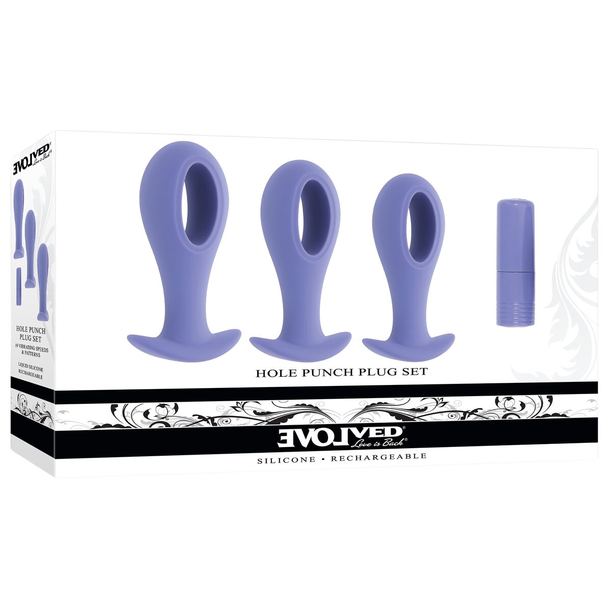 Anal plug Evolved Purple (8,9 cm) (9,5 cm) (10,1 cm)