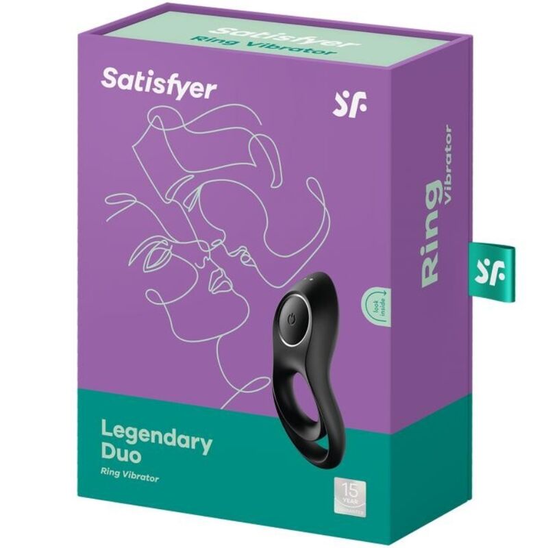 SATISFYER LEGENDARY DUO RING VIBRATOR - BLACK