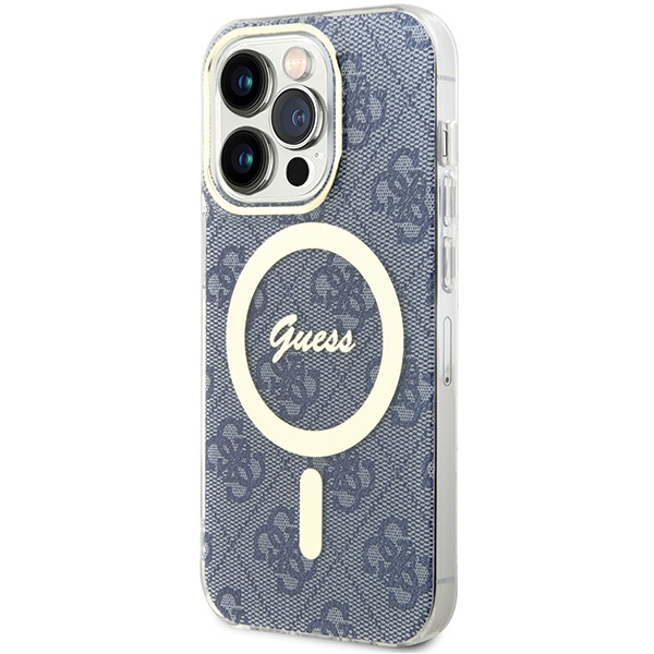 Guess GUHMP15XH4STB Apple iPhone 15 Pro Max hardcase IML 4G MagSafe blue